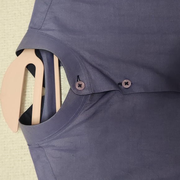 Fashion Galleria Mens Shirt Blue "Guru/Naru" Collar Button Up Shirt EUC 42"Chest - Picture 3 of 4